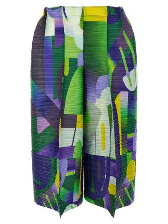 Pleats Please Issey Miyake Multicolor Polyester Casual Womens Pants