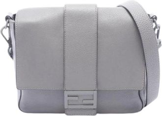 Fendi Pre-owned Cross Body Bags, female, Gray, Size: ONE SIZE Pre-owned Baguette Bag