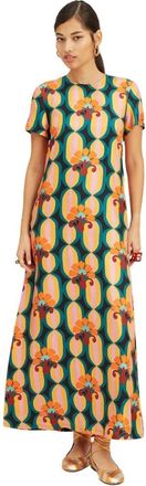 La DoubleJ Vintage Arcturus Swing Jurk - Dames - Maxi kleedjes - Veelkleurig - S - Kleedjes