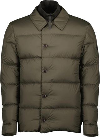 Moncler Doudoune-Chemise Pres - Heren - Winterjassen - Groen - 2XL - Polyester - Jassen