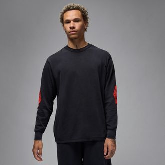 Nike Jordan Mens Jordan Rare Air Long-Sleeve T-Shirt in Black | IB3134-010