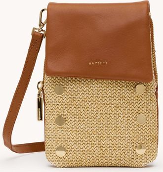 Hammitt Hammitt VIP Mobile Cocoa Raffia Gold