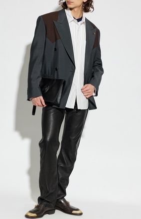 Versace Shirt With Stripe Pattern, Mens, White