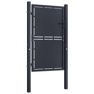 Berkfield Home Garden Gate Steel 100x175 cm Anthracite in Dark Grey