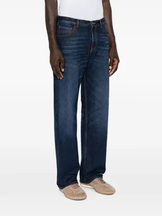 Etro Faded Cotton Jeans - Navy