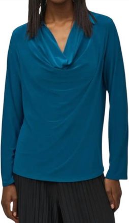 Joseph Ribkoff Silky Knit Cowl Neck Top In Twilight