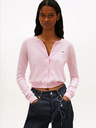 Tommy Hilfiger Ribbed Slim Crew Neck Cardigan