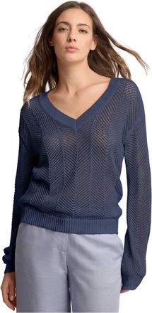 Kocca Truien & Vesten, Dames, Blauw, XS, Casual Comfort Fit Gebreide Trui