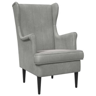 vidaXL Sill&oacute;n Gris Claro Terciopelo Vidaxl