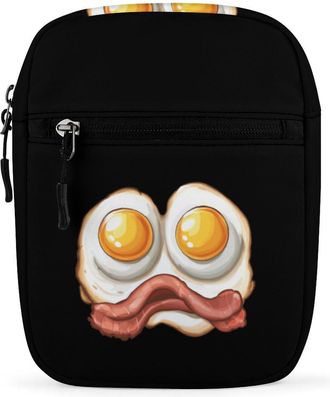 Generic Bacon Crossbody Bag Adjustable Satchel Cute Shoulder Bag Lightweight Sling Bags