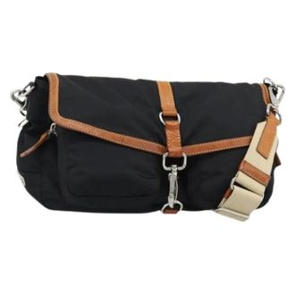 Miu Miu Pre-owned Nylon Shoulder Bag - Dames - Pre-owned - Zwart - Maat: ONE Size Nylon