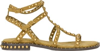 Ash Studded Flat Sandals With Ankle Straps And Cushioned Insole