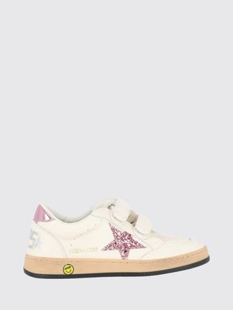 Golden Goose Sneakers Ball Star da bambino in pelle e mesh con velcro