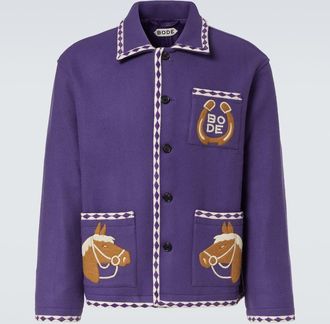 Bode Bronco embroidered wool jacket