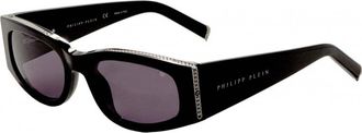 Philipp Plein Womens SPP025S550700 SPP025S 55 0700 Sunglasses - Black - One Size
