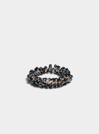 Simons Womens Faceted stone hair tie