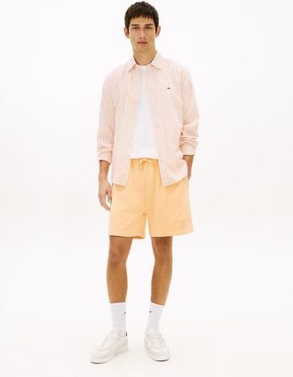 Tommy Hilfiger Mens Tommy Jeans Garment-Dyed Beach Short - Orange - XL