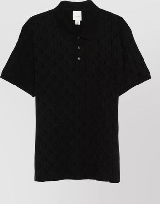 Calvin Klein mercerized jacquard polo shirt