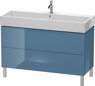 Duravit Duravit L-cube Mueble De Aseo Vertical 118,4 X 45,9 Cm, 2 Extra&iacute;bles, Para Vero Air 235012, Color: Laca De Alto Brillo Stone Blue - Lc677904747