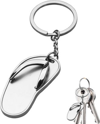 Generic Flip-Flop Key Chain, Flip-Flop Model Pendant Decor, Zinc Alloy Pendant Keyring for Bags, Backpacks, and Handbags