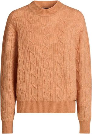 Kiton Fijn Gebreid Trui met Ronde Hals - Dames - Ronde hals truien - Roze - S - Truien & Vesten