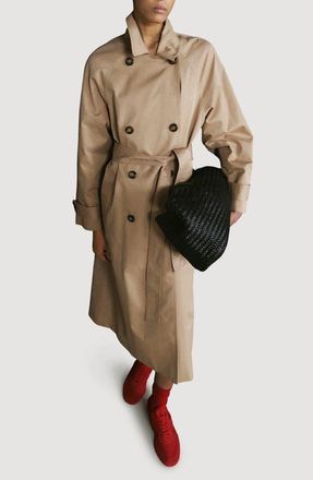 Mango Angela Belted Trench Coat in Beige at Nordstrom, Size Xx-Large