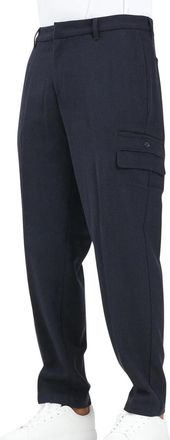 A|X Armani Exchange Dark Blue Wool-Blend Cargo Pants