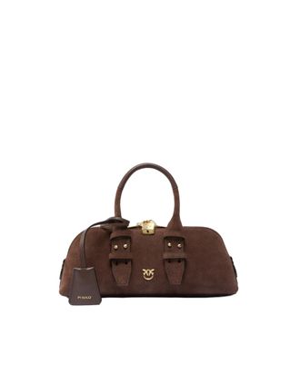 Pinko Suede Leather Small Escape Shoulder Bag