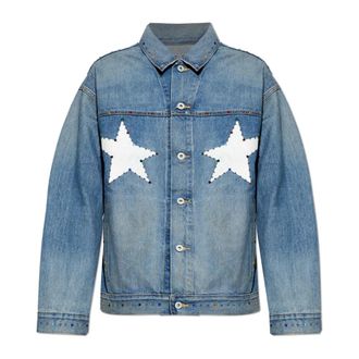 A Bathing Ape Denim Jas met Sprankelende Applicaties - Heren - Spijkerjassen - Blauw - S - Denim - Jassen