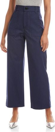 Fifteen Twenty Rylee Wide Leg Crop Pants in Stripe at Nordstrom, Size 2