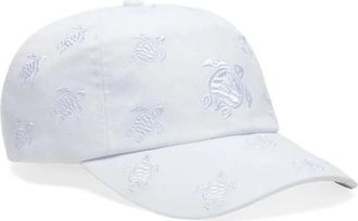 Vilebrequin Geborduurde Schildpadden Overal Pet - Heren - Petten - Wit - ONE Size - Accessoires