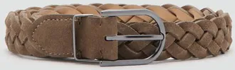 Mango Cintura pelle intrecciata marrone medio - Uomo - 100 - MANGO MAN