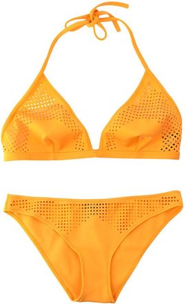 Vilebrequin Yellow Perforated Triangle Bikini Set Size XL
