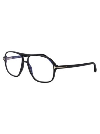 Tom Ford FT5737-B Black Acetate Optical Eyeglasses - Black