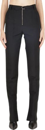 CAPASA MILANO Moderne Militaire Wollen Broek - Dames - Slim Fit Broeken - Zwart - XS - Wol - Broeken