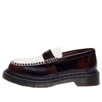 Dr. Martens (WMNS) Dr. Martens Penton Heart Two-Tone Arcadia Loafers Cherry Red White 42594600