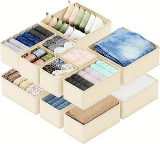 OEM Caja De Almacenamiento Plegable - Tela No Tejida - Para Cajones Y Ropa Interior - 10 Unidades