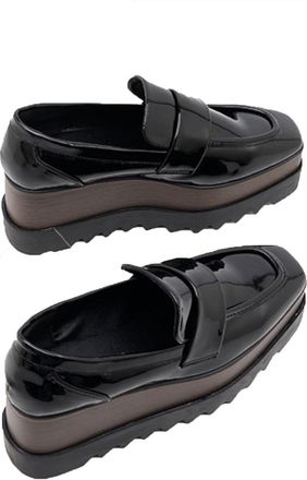 Generic Flats Oxfords Shoes for Women Fashion Square Toe Wedge Platform Dress Walking Loafers Sneakers Shoes with Thick Sole