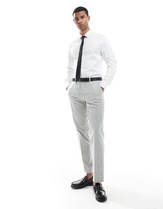 Jack & Jones Premium - Pantaloni da abito in misto lino beige-Neutro