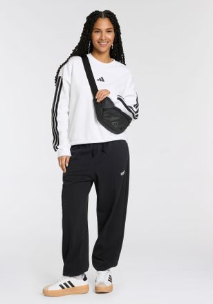 adidas Sporthose ADIDAS SPORTSWEAR W LIN FT CF PT, Damen, Gr. M, N-Gr, schwarz-weiss (schwarz, wei&szlig;), Obermaterial: 55% Baumwolle, 36% Polyester, 9% Viskose,