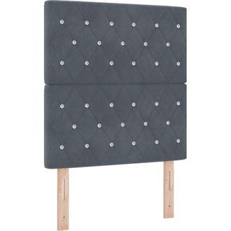 vidaXL Cabecero De Terciopelo Argyle Gris Oscuro 80 Cm Terciopelo Vidaxl