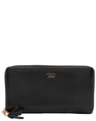 Gucci Leather Bamboo Zip Around Travel Wallet (Authentic Pre-Loved)