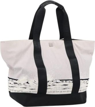 Chanel Bolso Tote de Nylon Pre-owned - Pre-owned - Mujer - Blanco - ONE SIZE
