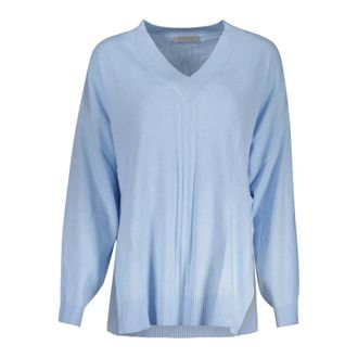 Guess Kleding - Dames - V-hals truien - Blauw - XS - Truien & Vesten