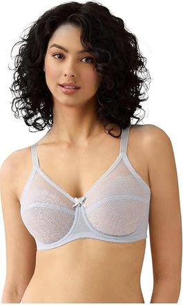 Wacoal Retro Chic Full-Busted Underwire Bra 855186 Womens Bra Micro Chip : 40DDD, Lace/Mesh/Nylon