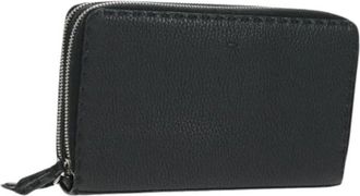 Fendi Pre-owned Lederen Portemonnee - Dames - Vintage Accessoires - Zwart - ONE Size - Leer - Vintage