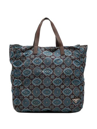 Prada 2013-2025 Tessuto Stampato tote bag - Blue