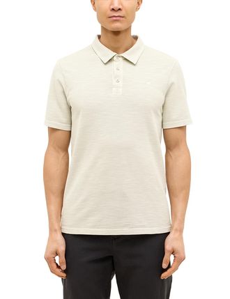 Mustang Kurzarmshirt MUSTANG Herren Style Palco, Herren, Gr. 3XL, beige, Piqu&eacute;, 100% Baumwolle, Shirts Kurzarmshirt