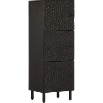vidaXL Highboard Black 40x33x110 cm Solid Wood Mango vidaXL