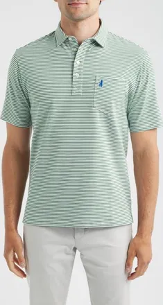 Johnnie-O Jacks Stripe Hangin Out Pocket Polo in Buoy at Nordstrom, Size Xx-Large